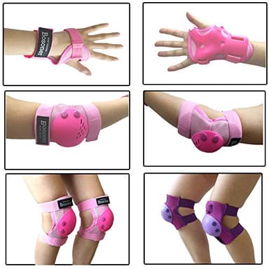 BOSONER Kids/Youth Knee Pads Elbow Pads Wrist Guards Set for 3-15 Years, Child Protective Gear Set for Multi-Sports Outdoor, Roller Skates, Cycling, BMX Bike, Skateboard, Inline Skating, Scooter - Image 4