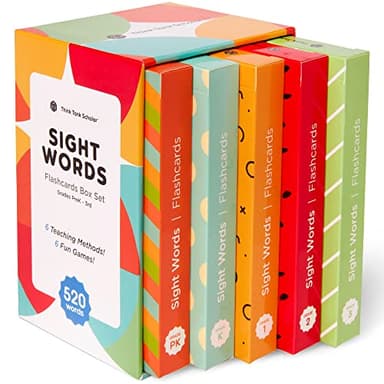 Sight Words Flash Cards – 520 High Frequency Words for Kids Ages 3–9 – Dolch & Fry List – Award-Winning Reading Tool for Preschool, Kindergarten, 1st, 2nd, 3rd Grade – Homeschool & Classroom Set - Image 1