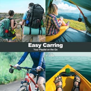 Bobtot Portable Wireless Bluetooth Speaker - IPX7 Waterproof Show Speakers with 16H Playing Time, Loud Stereo Sound, Built-in Mic, TWS, Small Size with Carry Lanyard, DarkBlue - Image 6