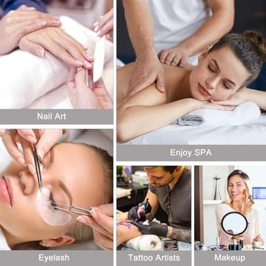 Afatnao Upgraded Nail Tech Lamp for Desk, 34 in Foldable Large Nail Light with Phone Holder, 3 Modes 3000K-6000K LED Manicure Lamp, Half Moon Light for Lash Eyelash Extension, Tattoo, Eyebrows - Image 5