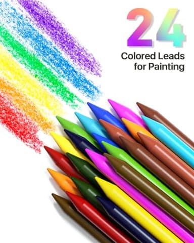 STAGEEK 34PCS Art Mechanical Pencil Set, Drafting Pencil 0.5, 0.7, 0.9MM & 3PCS 2.0MM Mechanical Drawing Pencils with 384PCS Leads (6B 4B 2B HB 2H 4H Color) for Artist Sketching Drawing - Image 8