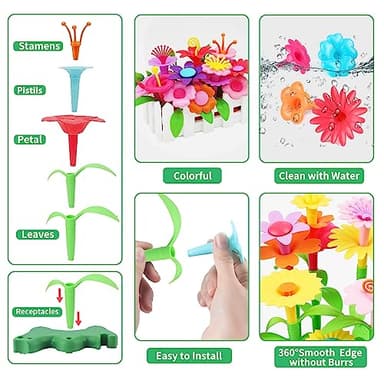 CENOVE Toddler Toys for 3 4 5 6 Years Old Boys Girls,Upgrade DIY Building Blocks Stacking Toy,STEM Educational Brain Development Preschool Kindergarten Toy with Storage Box - Image 2