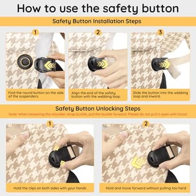 Baby Carrier Newborn to Toddler- Ergonomic,Cozy and Lightweight Infant Carrier for 7-40lbs,3 Carry Positions Newborn Carrier,Houndstooth - Image 7