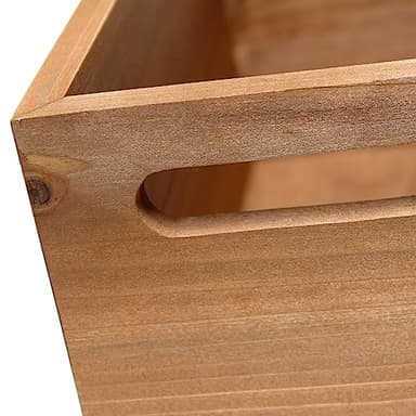 Elegant Designs HG2036-NWD Homewood Farmhouse Rustic Wood Decorative Mail Holder, Bills, Letter Storage, Sorter w Wrapped Rope, Cutout Handles w Mail White Script for Décor, Desk, Office, Nat Wood - Image 7