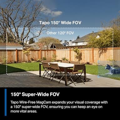 Tapo by TP-Link Wire-Free MagCam, Indoor/Outdoor 2K Battery Powered Smart Security Camera, Magnetic Mount, Starlight Color Night Vision, Person/Pet/Vehicle Detection, SD/Cloud Storage, 2.4GHz Wi-Fi - Image 4