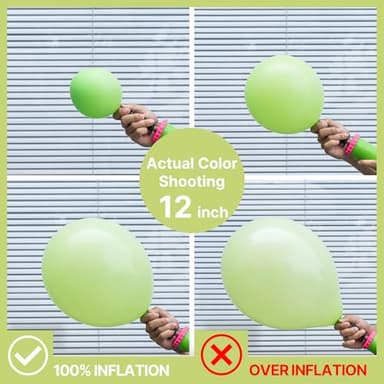 PartyWoo Lime Green Balloons 100 pcs Different Sizes of 36 18 12 10 5 Inch Neon Yellowish Light Green Latex Balloon Arch Kit Garland for Graduation Halloween Summer Birthday Party Decorations Green-Y6 - Image 3