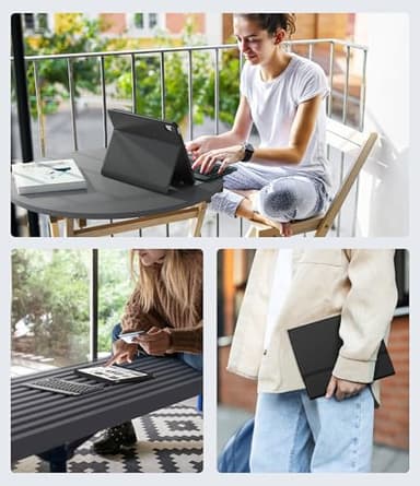 CHESONA Keyboard Case for iPad (A16) 11th/10th Generation (2025/2022), Detachable Wireless Keyboard, Stand Folio Keyboard Cover with Pencil Holder, Thin & Light (Black) - Image 8