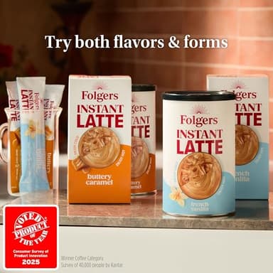 Folgers Buttery Caramel Flavored Instant Latte, 16 Ounce (Pack of 6) - Image 10