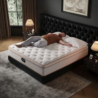 HIRELIX 12 Inch Queen Hybrid Mattress, Cooling Gel Memory Foam & Zoned Pocket Coils, Pressure Relief, Motion Isolation, Breathable Bed in a Box, CertiPUR-US Certified - Image 1