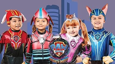 Rubies Toddler Paw Patrol 2: The Mighty Movie Mighty Marshall Costume Jumpsuit and Headpiece, As Shown, 2T - Image 5