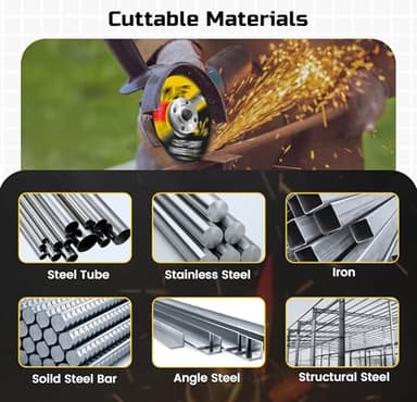 MJF 4 1/2" Cut-Off Wheels 50 Pack, Arbor 7/8", Premium Aluminum Oxide, Fast, Precise Cutting for Metal & Stainless Steel for Angle Grinders - Image 6