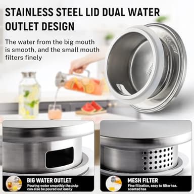 Netany 2 Pack 2 Liters/68 oz Square Glass Pitcher with Lid and Handle for Fridge, Iced Tea and Coffee Carafe Beverage Serveware, Heat Resistant Borosilicate Water Jug for Hot/Cold Drinks and Milk - Image 6