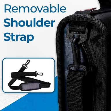 Case-it Mighty Zip Tab Zipper Binder, 3" O-Ring with 5-Color tabbes, Expanding File Folder and Shoulder Strap and Handle, D-146-Denim Blue - Image 5