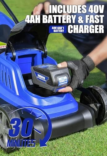 WILD BADGER POWER Lawn Mower 40V Brushless 18" Cordless, 5 Cutting Height Adjustments Electric Lawn Mower, Quickly Folding Within 5’s, 4.0AH Battery and Super Charger Included. - Image 3