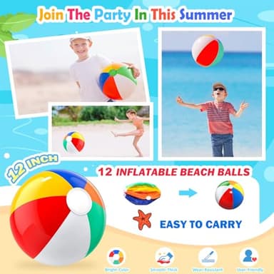 INNOCHEER Pool Party Favors Beach Party Favors for Kids 3-4-5-8-12, 96PCS Goodie Bags Stuffers for Kid Summer Toys, Beaches Balls, Coloring Books Beach Toy for Kids 4-8-12 Pool Party Supplies - Image 2