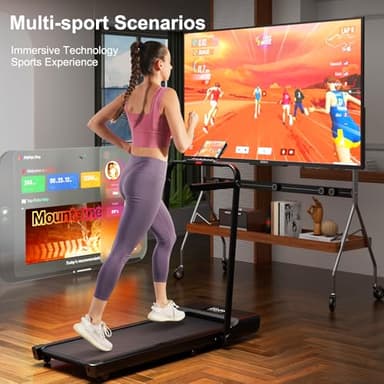 Walking Pad Treadmill with Incline and Handle Bar, 300lbs Capacity Folding Treadmills for Home Small Space 3.0 HP Under Desk Walking Pad Portable Compact Treadmill with Remote Control, APP - Image 3