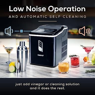 Igloo Automatic Ice Maker, Self- Cleaning, Countertop Size, 26 Pounds in 24 Hours, 9 Large or Small Ice Cubes in 7 Minutes, LED Control Panel, Scoop Included, Perfect for Water Bottles, Mixed Drinks - Image 5