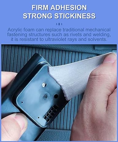 PHIXBEAR Double Sided Sticky Pads,Made of 3M VHB,Strong Adhesive Tape Squares Heavy Duty Waterproof Heat Resistant, Extreme Mounting Foam Tape,Car Home Outdoor Use, 48 Pcs 1.18x1.38 Inch - Image 3