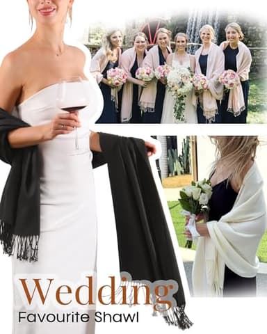 FURTALK Pashmina Shawls and Wraps for Evening Dress Women's Scarf Wedding Bride Bridesmaid Gifts Winter Scarves - Image 5