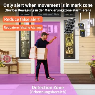 Luovisee Cameras for Home Security with Dual Lens,2.4G/5G WiFi Outdoor Camera Wireless Solar Powered,PIR Alarm,Color Night Vision,2-Way Audio,Cloud/SD Storage,No Month Fee(2 Pack) - Image 5