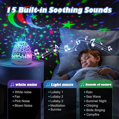 PIKOY Dinosaur Night Light Projector | 15 Sounds & 3D Films | 31Colors & Remote Control | Dinosaur Toys for Kids 3-8, Toddler Toys, Boys Room Decor, STEM Educational Gifts - Image 3