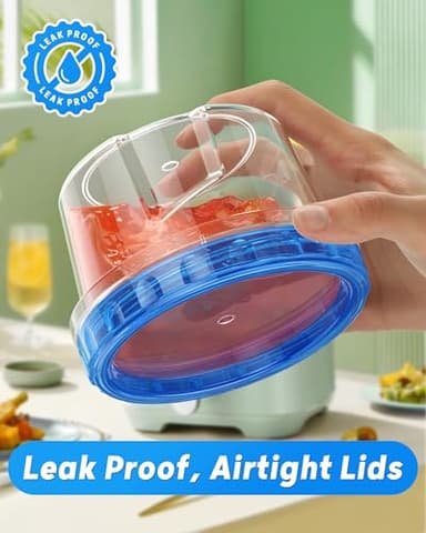 BiuLeon 6 Pack-17oz Freezer Storage Containers, Plastic Food Storage Containers with Twist Top Lids, BPA Free and Reusable Soup Containers with Lid, Microwave and Dishwasher Safe - Image 5