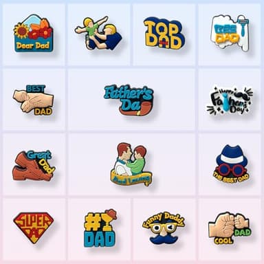 Super Dad Shoe Charms for Croc Clogs Decoration, Father's Day Shoe Decoration for Adults Teen - Image 4