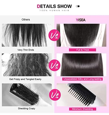 YISEA Brazilian Body Wave Bundles with Closure(16 18 20+14 Closure) Human Hair 3 Bundles with 4x4 Lace Closure Braziian Virgin Human Hair - Image 5