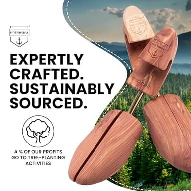 HOUNDSBAY Cedar Shoe Tree - Shoe Trees for Men & Women, Sneakers, Widener & Shaper - Image 8