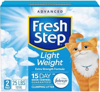Fresh Step Light Weight Advanced Extreme Cat Litter with Febreze Freshness, Extra Strength Formula Clumping Litter, 25 lbs. (2 x 12.5 lb. Box - Image 3