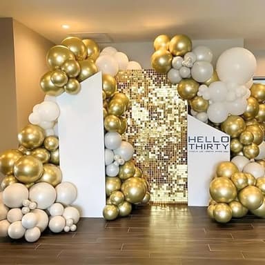 140pcs Gold Balloon Arch Kit, Gold Balloons of Different Sizes Pack of 18 12 10 5 Inch Party Balloon Kit for Birthday Party or Balloon Arch as Graduation Wedding Baby Shower Party Decorations - Image 6