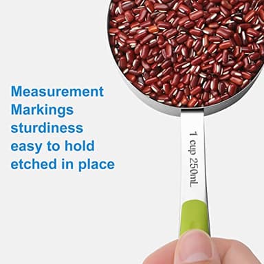 Bopei Measuring Cups and Spoons Set Stainless Steel 10 Piece for Cooking and Baking - Image 3