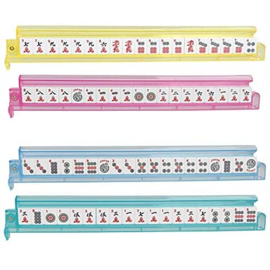 Nova Microdermabrasion American Mahjong Mah Jongg Set 166 Tiles 4 All-in-One Color Rack/Pushers Red Soft Bag Full Size Complete Mahjongg Ma Jong Set (Red) - Image 9