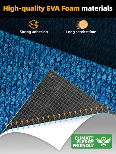 FOCEAN Boat Flooring EVA Foam Boat Decking Camo Marine Flooring Self-Adhesive Marine Mat for Motorboat RV Yacht Kayak, 94.5''x 47.2'', Camo Blue - Image 2