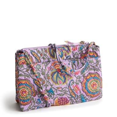 Vera Bradley Women's Premium Cotton Foxbury Crossbody, Marrakesh, One Size - Image 2