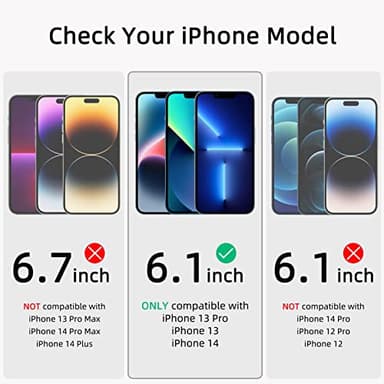 ruwa Privacy Screen Protector for iPhone 13/13 Pro/14/16e [3-Pack][6.1 Inch] Display Tempered Glass Film with Easy Installation Frame, Ultra HD, 9H Hardness, Scratch Resistant, Case Friendly - Image 2