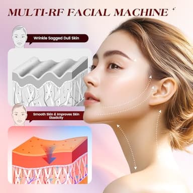 INTEO Microcurrent Facial Device, 3 Modes Red Light Therapy for Face and Neck, Skin Care Facial Massager Perfect Gifts for Women Men(Gold) - Image 3