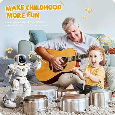 Ruko 1088 Smart Robot for Kids, Large Programmable Interactive STEM RC Robot, Voice Control and App Control, Gifts for Boys and Girls 4 5 6 7 8 9, Gold - Image 3