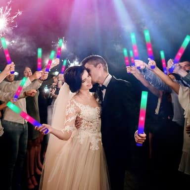 SHQDD 44 PCS Foam Glow Sticks Bulk with 3 Modes Colorful Flashing, Glow Sticks Pack, Foam Light Up Sticks, Glow in Dark Party Supplies for Wedding, Raves, Party, Halloween, 4th of July - Image 3