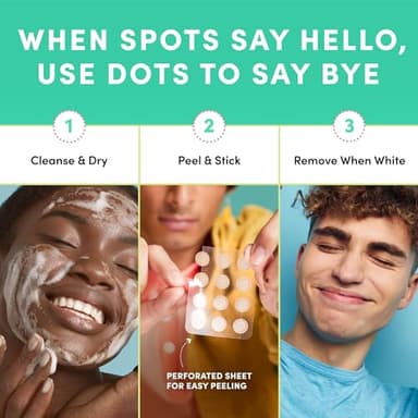 Dots for Spots Pimple Patches For Face - Stocking Stuffers For Teens - Fast Acting, Translucent Hydrocolloid Zit Patches that Unclog Pores Korean Skin Care - Vegan, Cruelty Free - (60 count) - Image 5