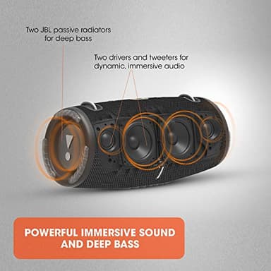 JBL Xtreme 3 - Portable Bluetooth Speaker, Powerful Sound and Deep Bass, IP67 Waterproof, 15 Hours of Playtime, Powerbank, PartyBoost for Multi-speaker Pairing (Black) - Image 2