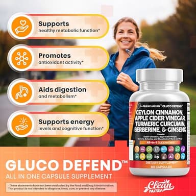 Clean Nutraceuticals Ceylon Cinnamon Turmeric Apple Cider Vinegar Ginseng Berberine Plus Bitter Melon Gymnema Milk Thistle Fenugreek - Image 7