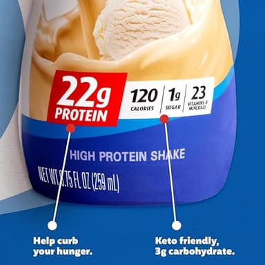 Premier Protein Shake MINIs, Vanilla, 22g Protein, 120 Calories, 1g Sugar, 8.75fl oz, Pack of 12 - Image 3