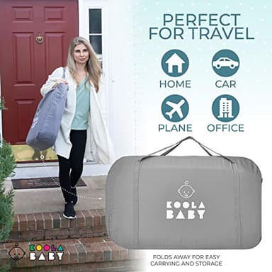 3 in 1 Baby Bassinet, Bedside Sleeper, & Playpen, Easy Folding Portable Crib (Grey)- KoolaBaby (Bassinet) - Image 5