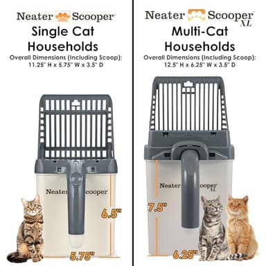 Neater Pet Brands Neater Scooper XL Cat Litter Scoop, 60 Refill Bags – Extra-Large Capacity Mess-Free Cat Litter Scooper with Bag for Large & Multiple Cats, Spill-Proof Litter Box Scooper with Holder - Image 5