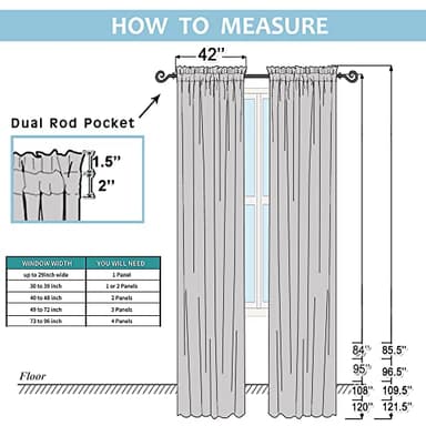 OWENIE Sheer Curtains 84 inch Length, Ivory Sheer Cutains 2 Panels Set for Bedroom/Living Room, Rod Pocket Voile Fimly Drapes, 2pcs, Each 42" W x 84" L - Image 9