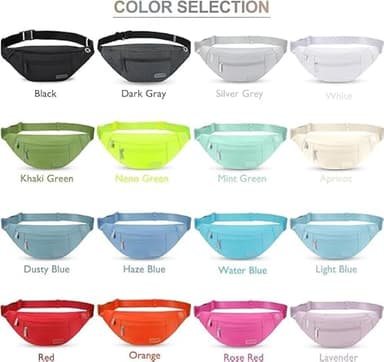 Fanny Pack Shoulder Sling Bag for Men Women, Crossbody Bag for Travel Running Fitness Workout Khaki Waist Pack with Adjustable Straps - Image 6