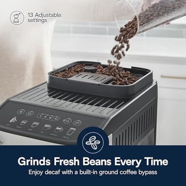 De'Longhi Magnifica Evo Automatic Espresso & Coffee Machine with Manual Milk Frother, Built-in Grinder & Auto-Clean Function - For Latte, Cappuccino, Americano, Iced Coffee, ECAM29043SB - Image 6