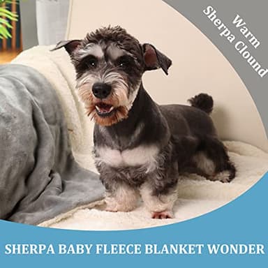 NANPIPER Baby Sherpa Blanket,Warm Toddler Throw Blanket,Soft Newborn Fleece Blanket for Winter (Light Grey,30x40 inches) - Image 7