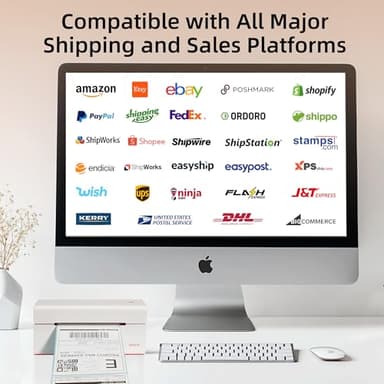 ORGSTA USB Shipping Label Printer - T001 4x6 Thermal Label Printer for Small Business, High Speed Label Printers for Shipping Package, Used for Ebay, Amazon, Shopify, Etsy, USPS, FedEx(USB Only) - Image 4